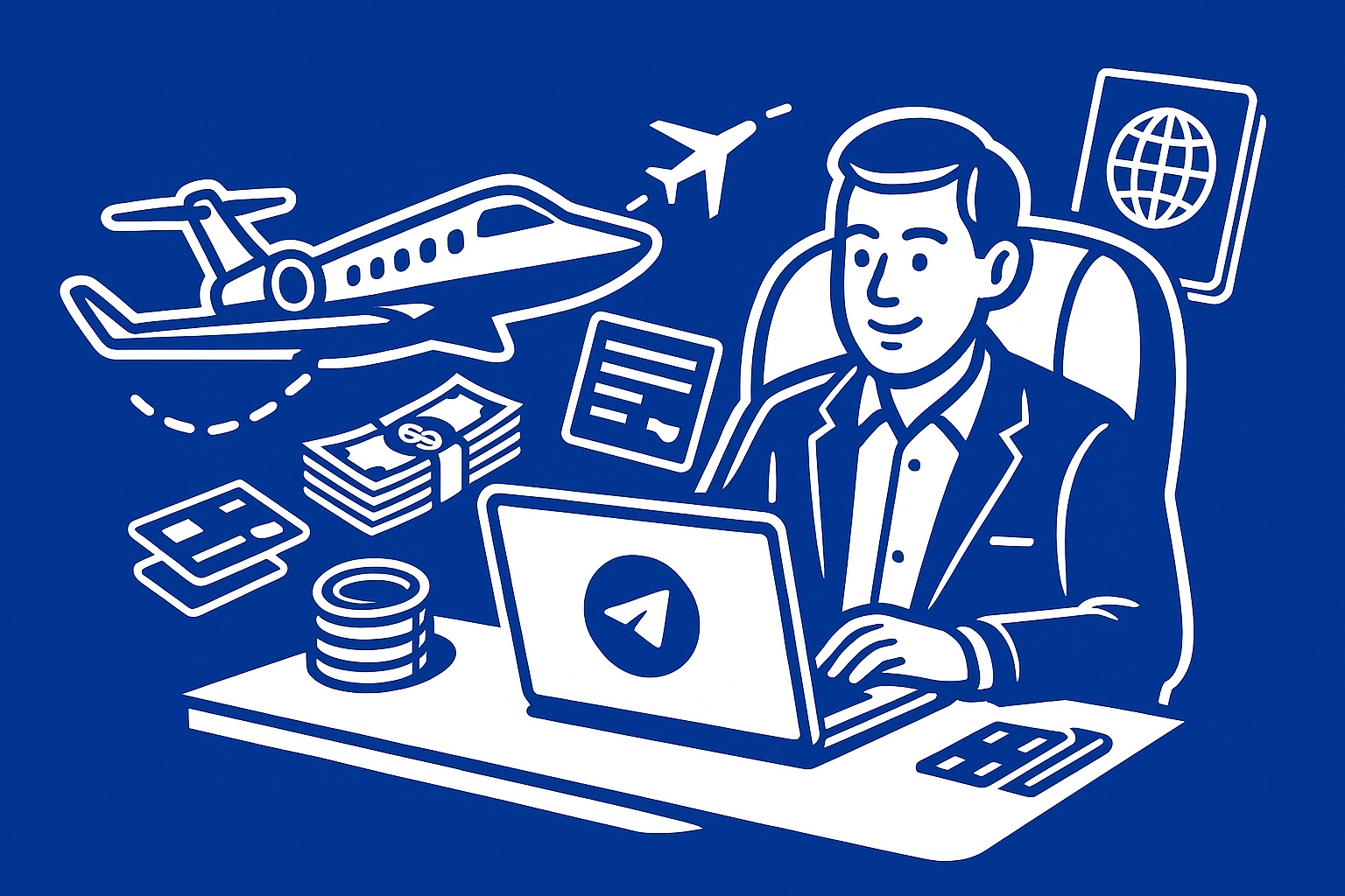 Команда JETBOT за работой в частном джете